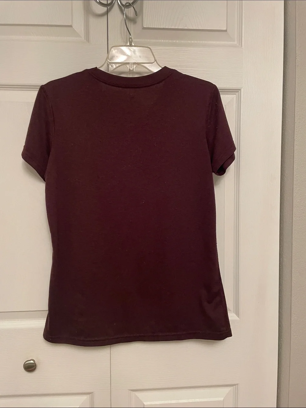 Nike Dri-Fit Medium Polyester Athletic Tee Shirt Dark Purple Color Lightly Used